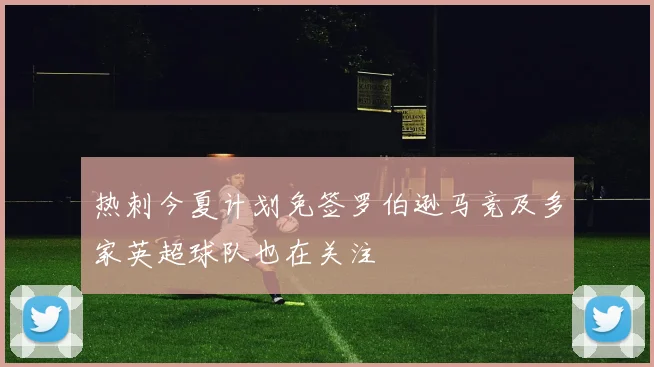 热刺今夏计划免签罗伯逊马竞及多家英超球队也在关注